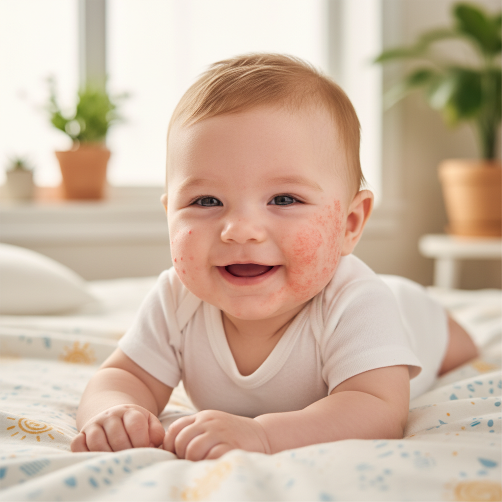 婴儿湿疹是热出来的吗?教你分清热疹与湿疹,避开这些护理误区