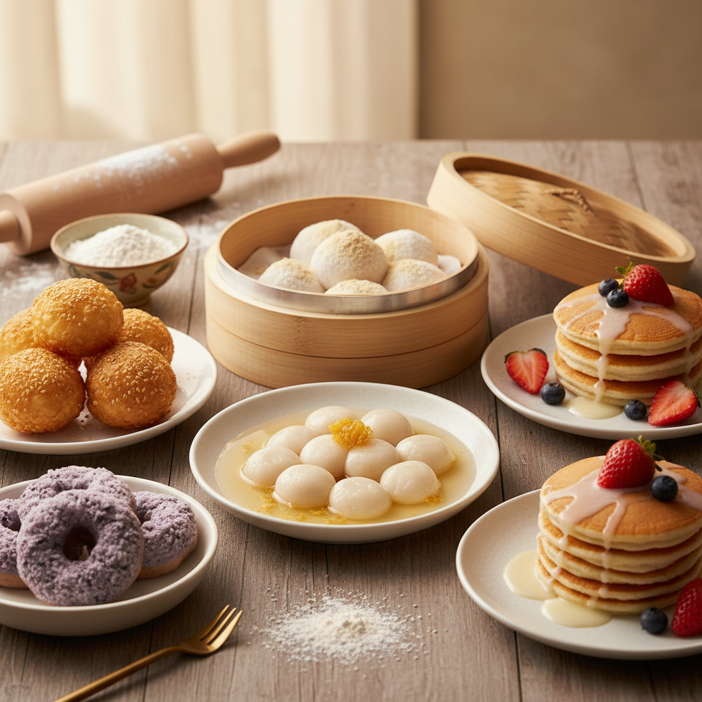 糯米粉的做法大全:从中式传统点心到现代甜品 - 美食菜谱封面图