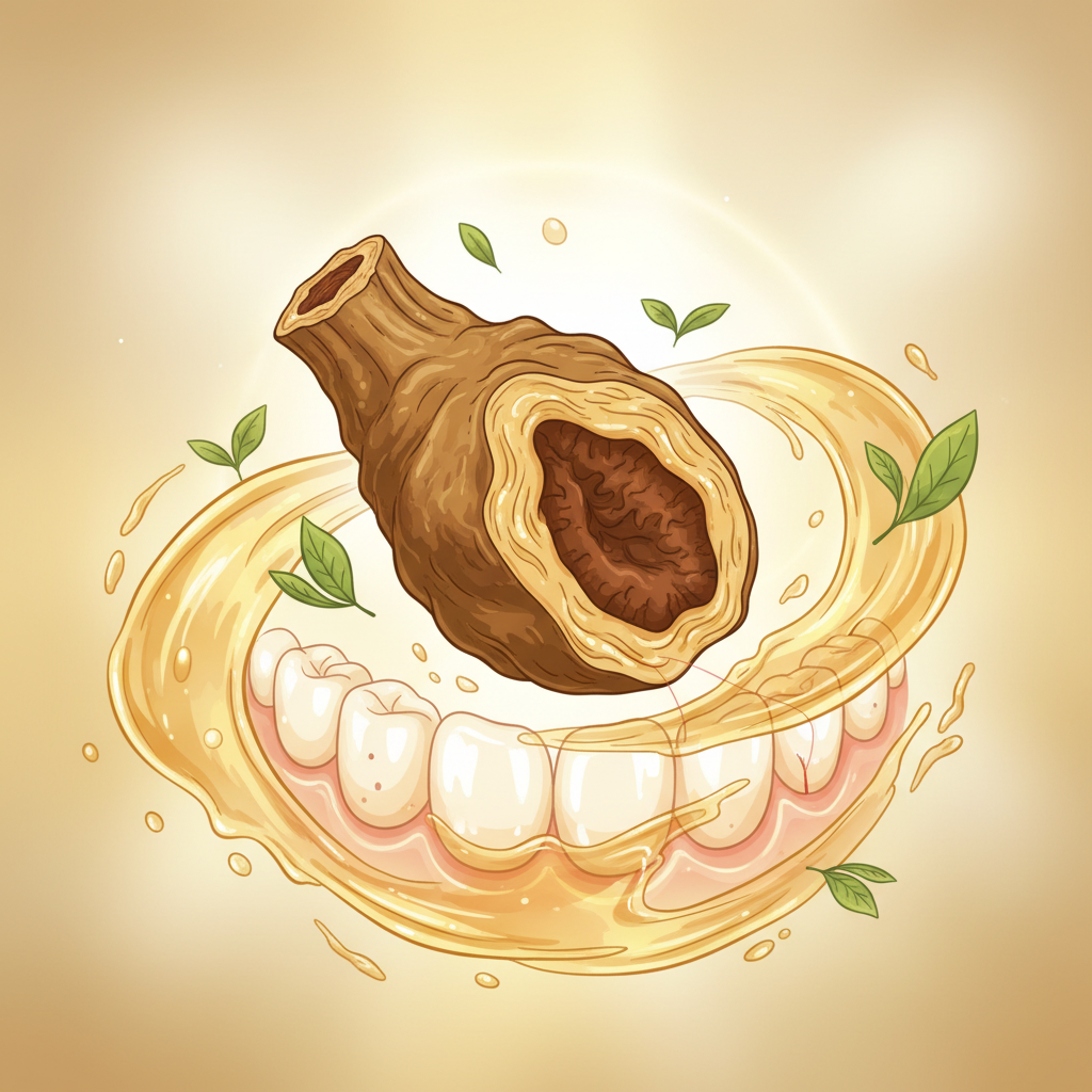 1味中药搞定牙龈出血，深度解析没食子漱口原理及其固齿功效