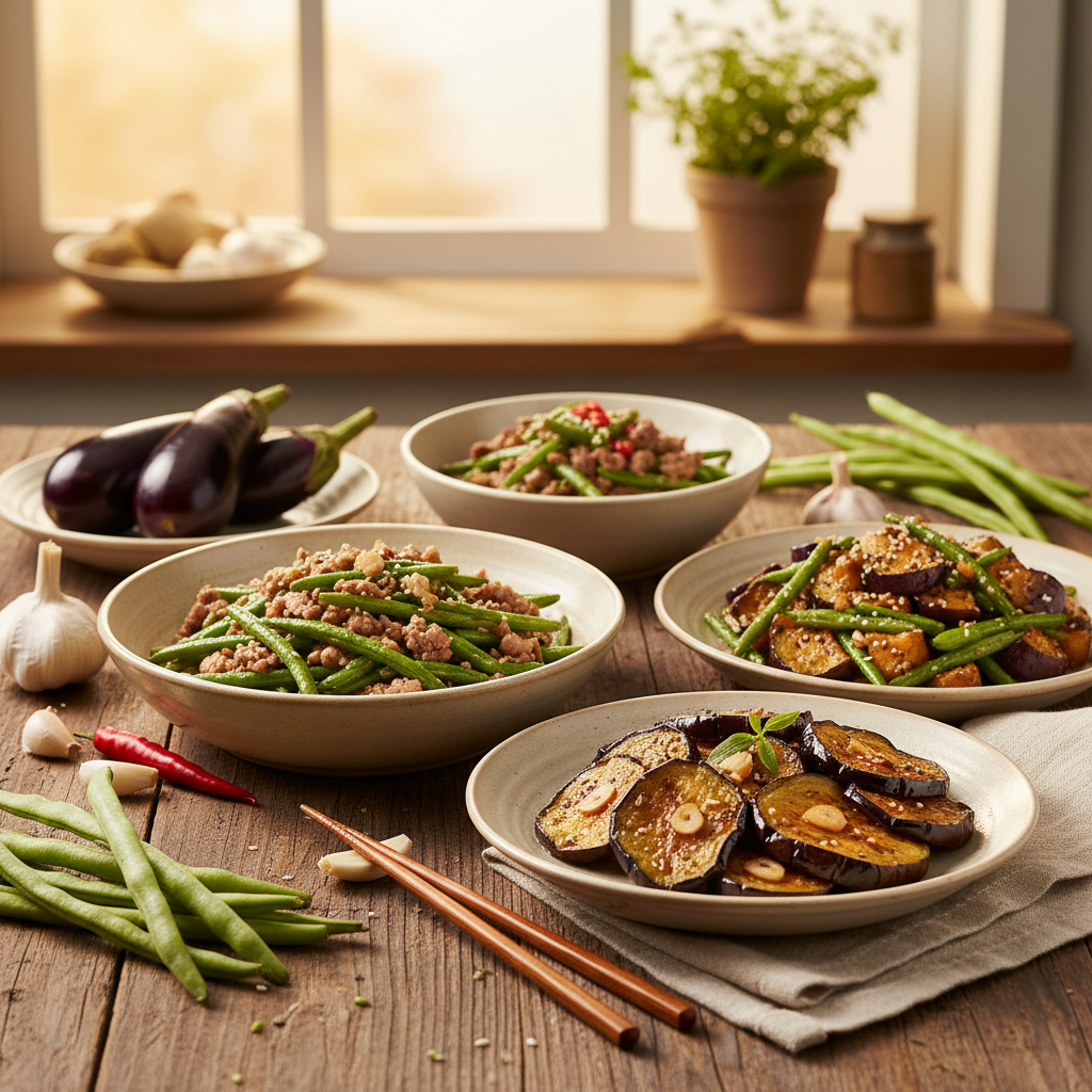 这份豇豆的做法大全收好了，告诉你长豆角和茄子怎么做好吃不油腻 - 美食菜谱封面图