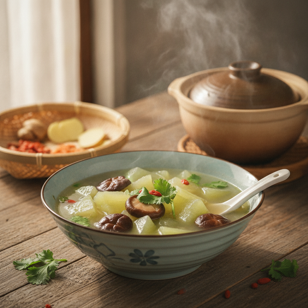 冬瓜汤家常做法怎么做？ - 美食菜谱封面图