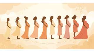 孕妇网整理孕期进度表：看孕妇图片十月图片对比肚子变化有多大 - 母婴育儿封面图