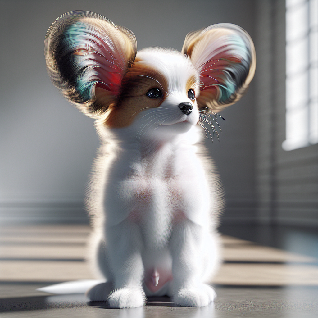 蝴蝶犬幼犬图片正面识别特征