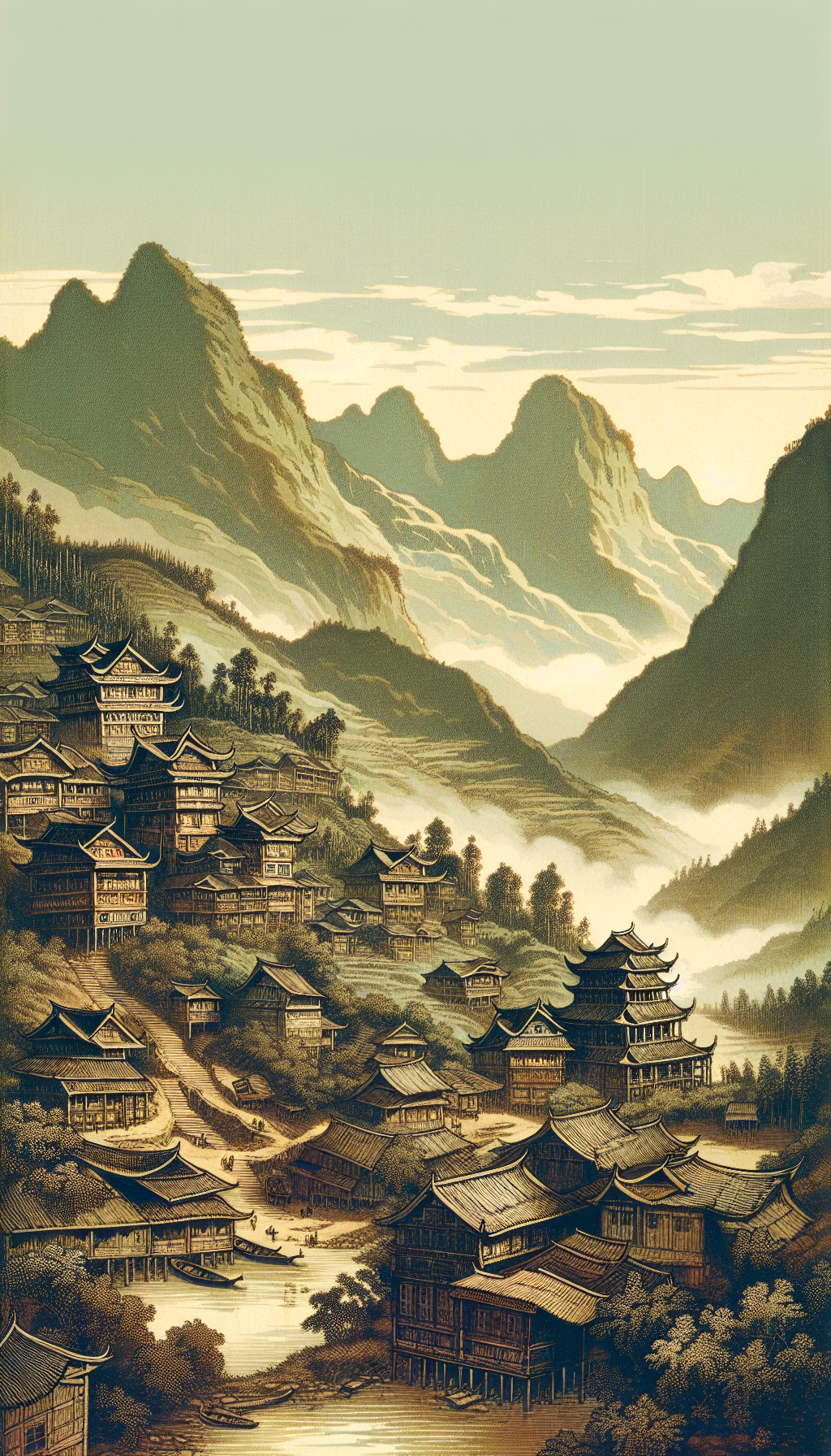 湖南湘西民俗背景与山地村寨