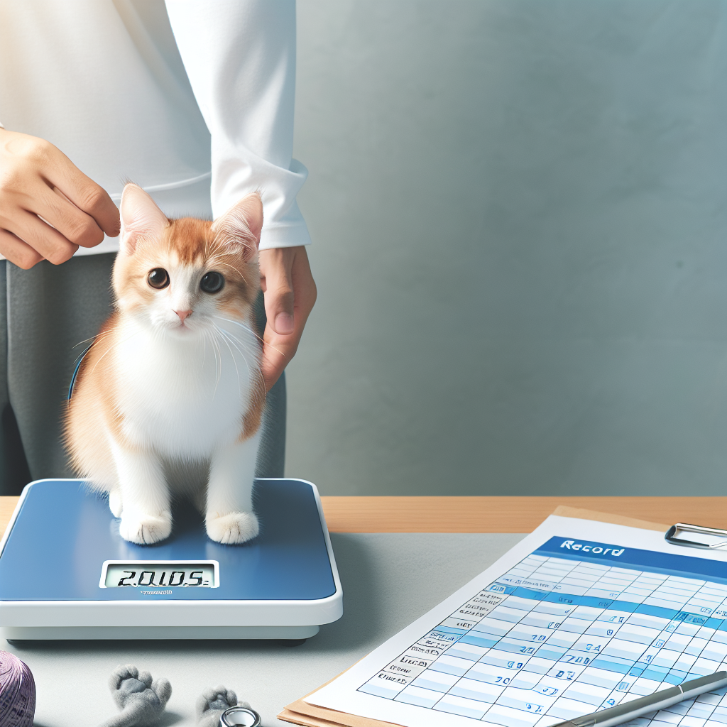 短尾猫使用电子秤称重