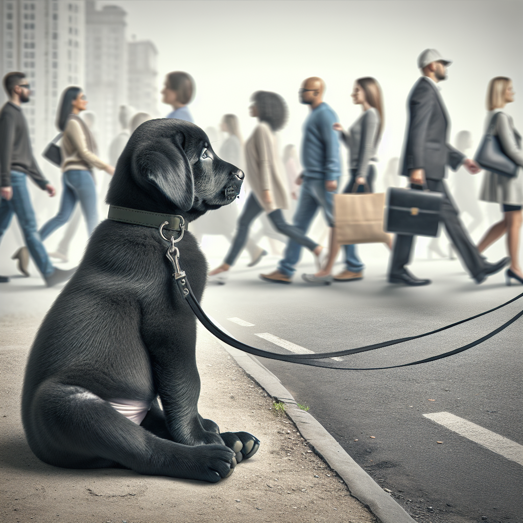 黑熊犬幼犬社会化训练场景